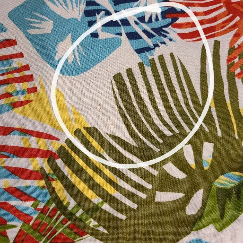 Set of 4 Placemats Island Tropical Abstract Vibrant Colorful Beachy Orange Blue